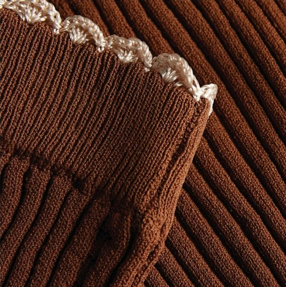 NWT ♡ SANDRO PARIS ♡ Ribbed Knit Lingerie Sleepwear Shorts SIZE 40 (MEDIUM) - Picture 5 of 16